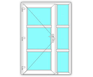 3 Vak galsdeur links met zijlicht 3