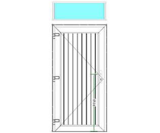 Sierdeurpaneel met bovenlicht links