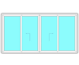 Hefschuifdeur m 2 zijlichten (HST)
