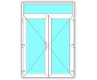 Dubbel glasdeur l m bovenlicht